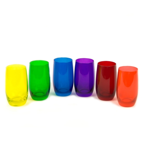 Szklanki do drinków 320 ml kolorowe (6 szt.)