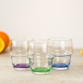 Szklanki do drinków 200 ml z kolorowym dnem (6 szt.)