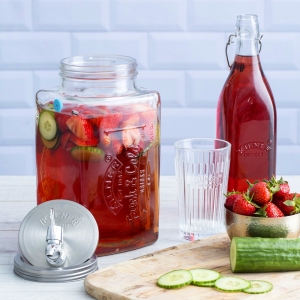 Słój z kranikiem do lodówki, 3 l, szklany