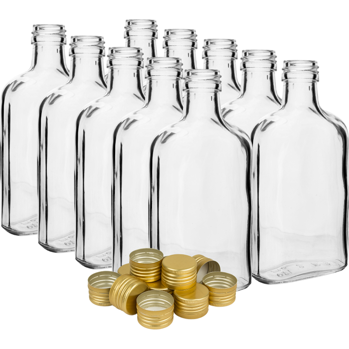 Butelki na nalewki 200 ml 10 szt. z zakrętkami