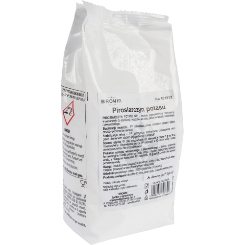 Pirosiarczyn potasu 1 kg do mycia butelek i dezynfekcji