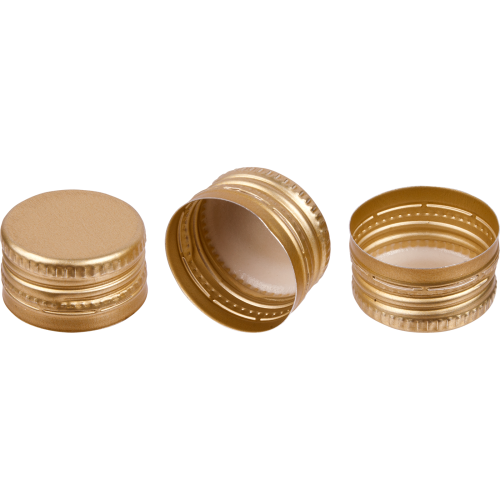 Zakrętki do butelek złote 100 szt. fi 28/18