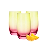 Kolorowe szklanki retro long drink Mirabelka 400 ml 6 szt