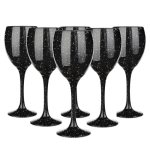Czarne kieliszki do wina, drinków Galaktyka 300 ml 6 szt