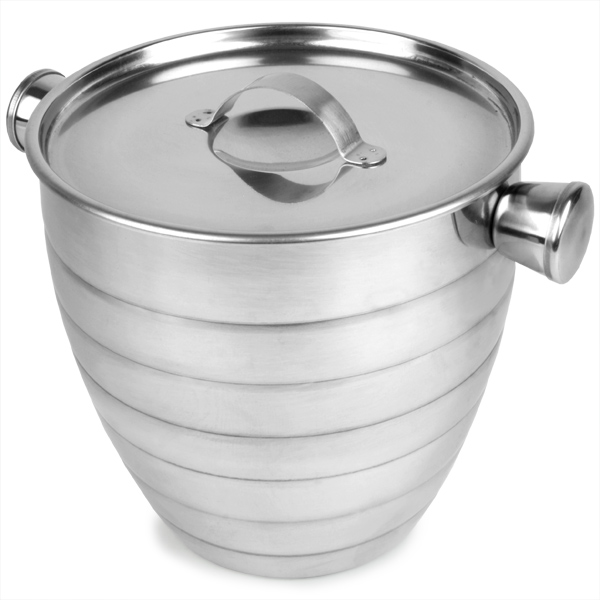 Wiaderko do lodu z pokrywką 1,8 l ze stali nierdzewnej