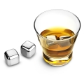 Kostki do whisky i drinków (4 szt.) metalowe ze stali nierdzewnej
