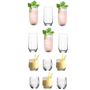 Szklanki do drinków i whisky 12 szklanek: 6 wysokich i 6 niskich
