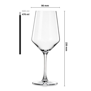 Kieliszki do wina 470 ml 6 szt