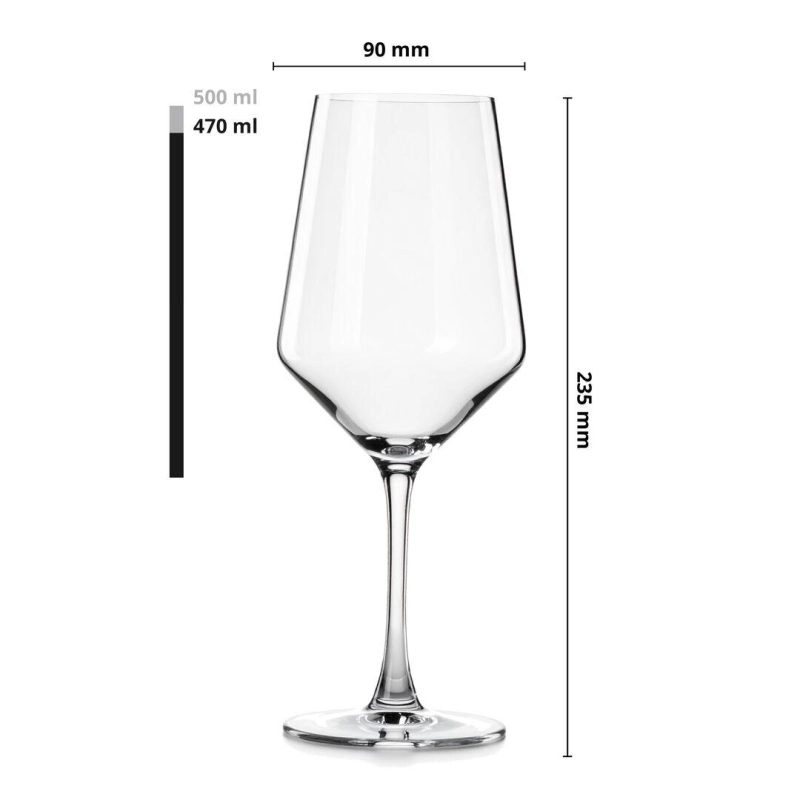 Kieliszki do wina 470 ml 6 szt