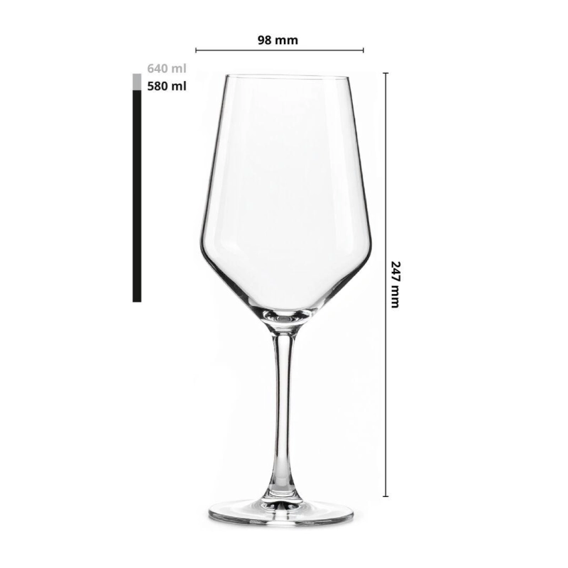 Kieliszki do wina 580 ml 6 szt