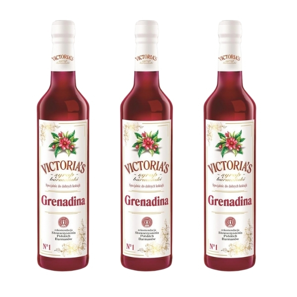 Zestaw 3 x Syrop barmański do drinków GRENADINA 490 ml