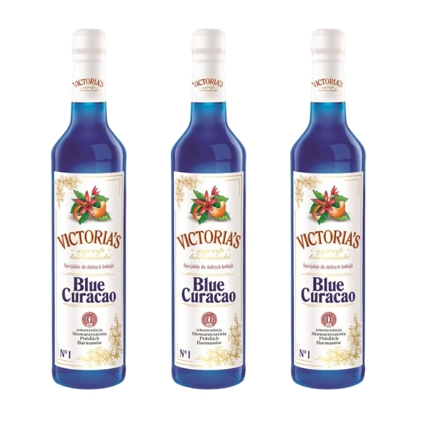 Zestaw 3 x Syrop BLUE CURACAO do drinków 490 ml