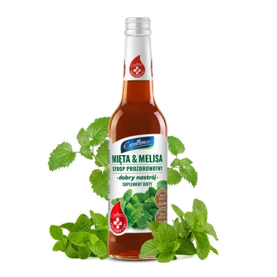 Syrop owocowy z MELISĄ i MIĘTA 320 ml DOBRY NASTRÓJ