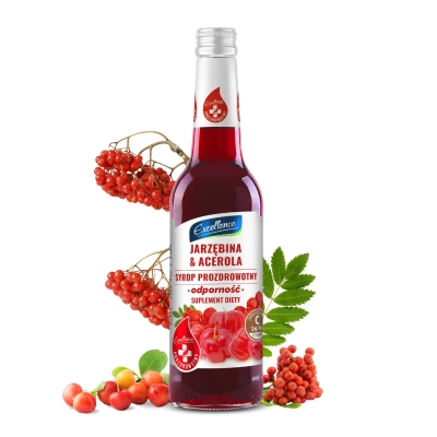 Syrop owocowy z JARZĘBINA SOK Z ACEROLI 320 ml ODPORNOŚĆ