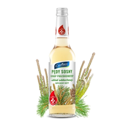 Syrop PĘDY SOSNY i CZARNY BEZ 320 ml UKŁAD ODDECHOWY