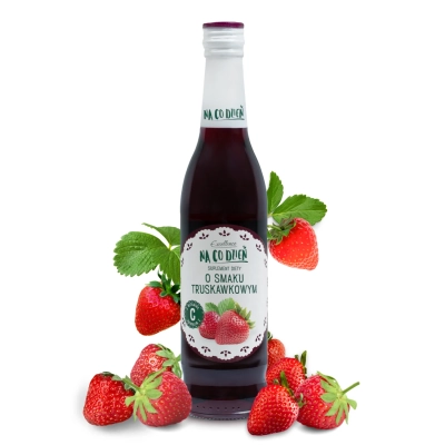 Syrop o smaku TRUSKAWKOWYM 430 ml z WITAMINĄ C