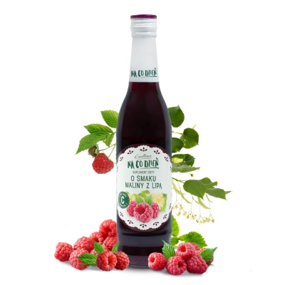 Syrop o smaku MALINA z LIPĄ 430 ml z WITAMINĄ C