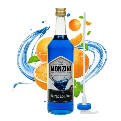 Syrop barmański do drinków BLUE CURACAO 1000 ml z pompką