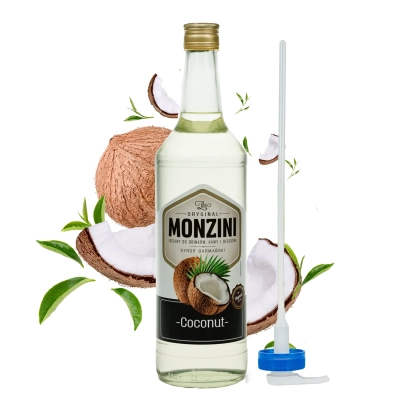 Syrop barmański do drinków KOKOSOWY 1000 ml z pompką