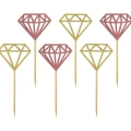 Pikery do babeczek, do drinków, wykałaczki Diament 6 szt