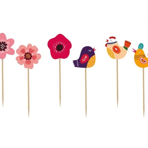 Pikery do babeczek, do drinków, wykałaczki Lato Have Fun 6 szt