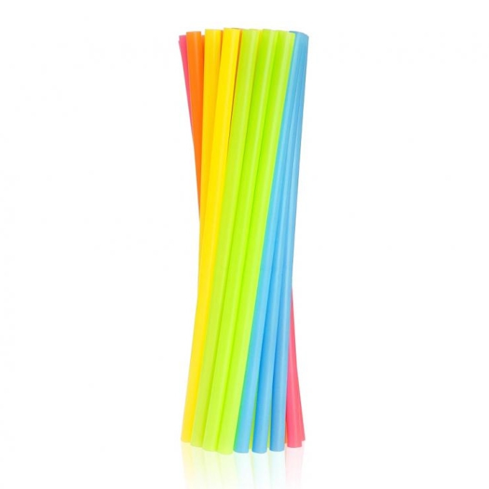 Słomki do picia wielorazowe mix kolorów 250 szt 9x240 mm