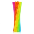 Słomki do picia łamane wielorazowe mix kolorów 500 szt 5x210 mm