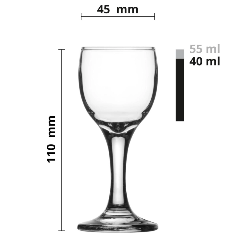 Kieliszki do wódki, shotów, likieru 40 ml 6 szt