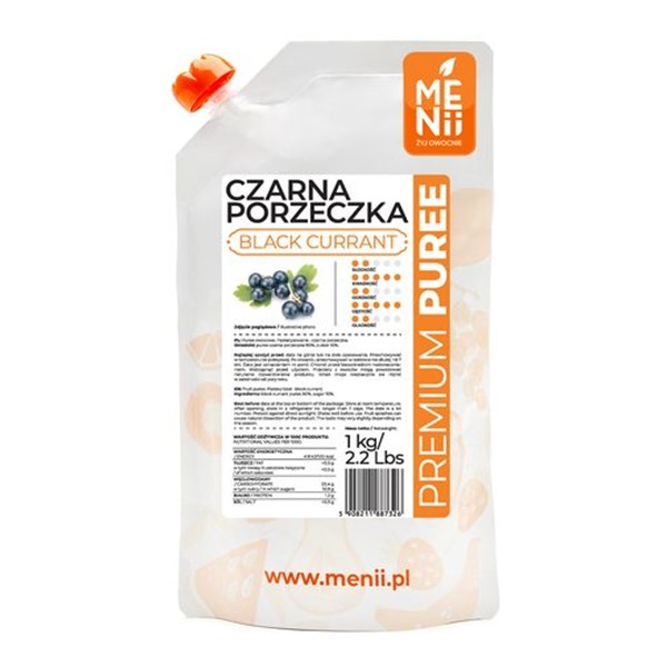 Puree z czarnej porzeczki 1 kg, pulpa czarna porzeczka premium