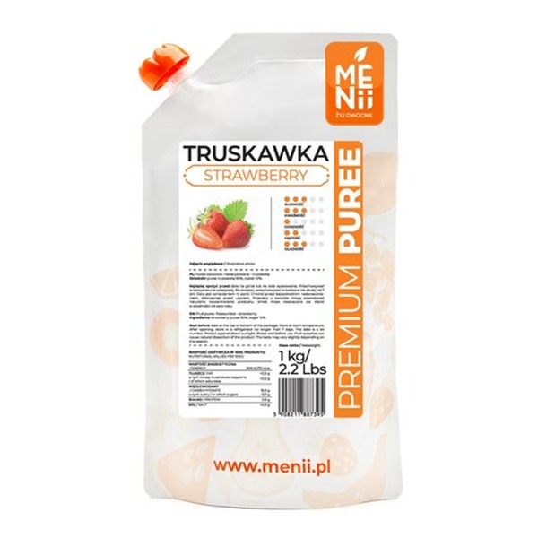 Pulpa truskawkowa 1 kg, puree truskawkowe premium