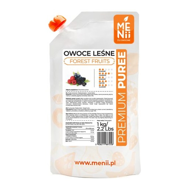 Puree owoce leśne 1 kg, pulpa z owoców leśnych premium