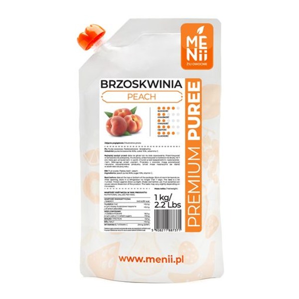 Puree z brzoskwini 1 kg, pulpa brzoskwiniowa premium