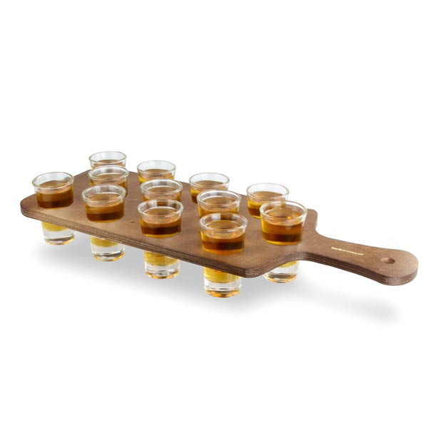 Kieliszki do shotów na desce (12 szt.)